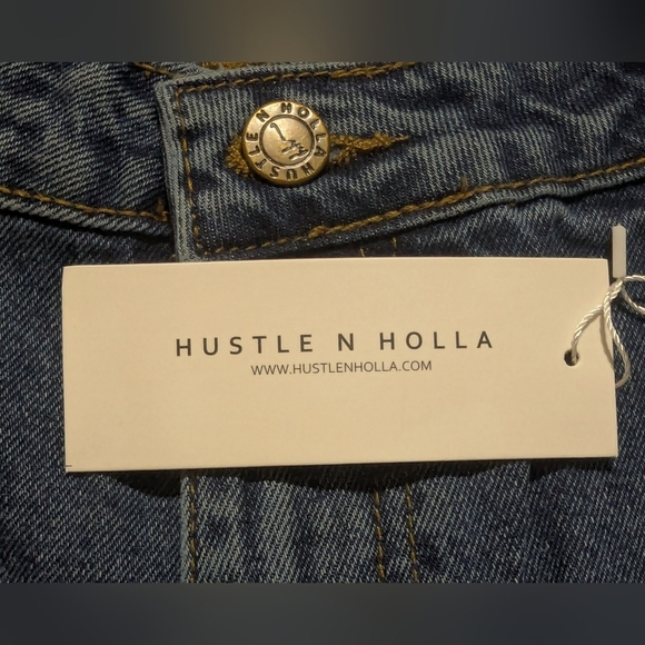 #4 Hustle N Holla Natalia Size 14W Low Rise Modern Fit Wide Leg Jeans NWT - Picture 5 of 16